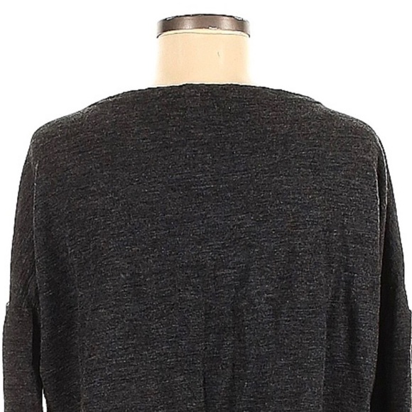 Ugg Merino Wool Lightweight Sweater Charcoal Grey Cropped Logo Women’s Large L - Picture 6 of 13